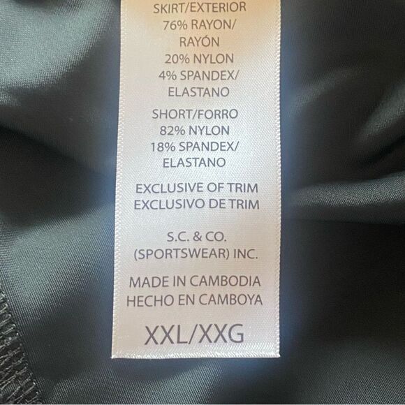 S.C. & Co Black and White Floral Print Skorts Size XXL - Picture 4 of 10